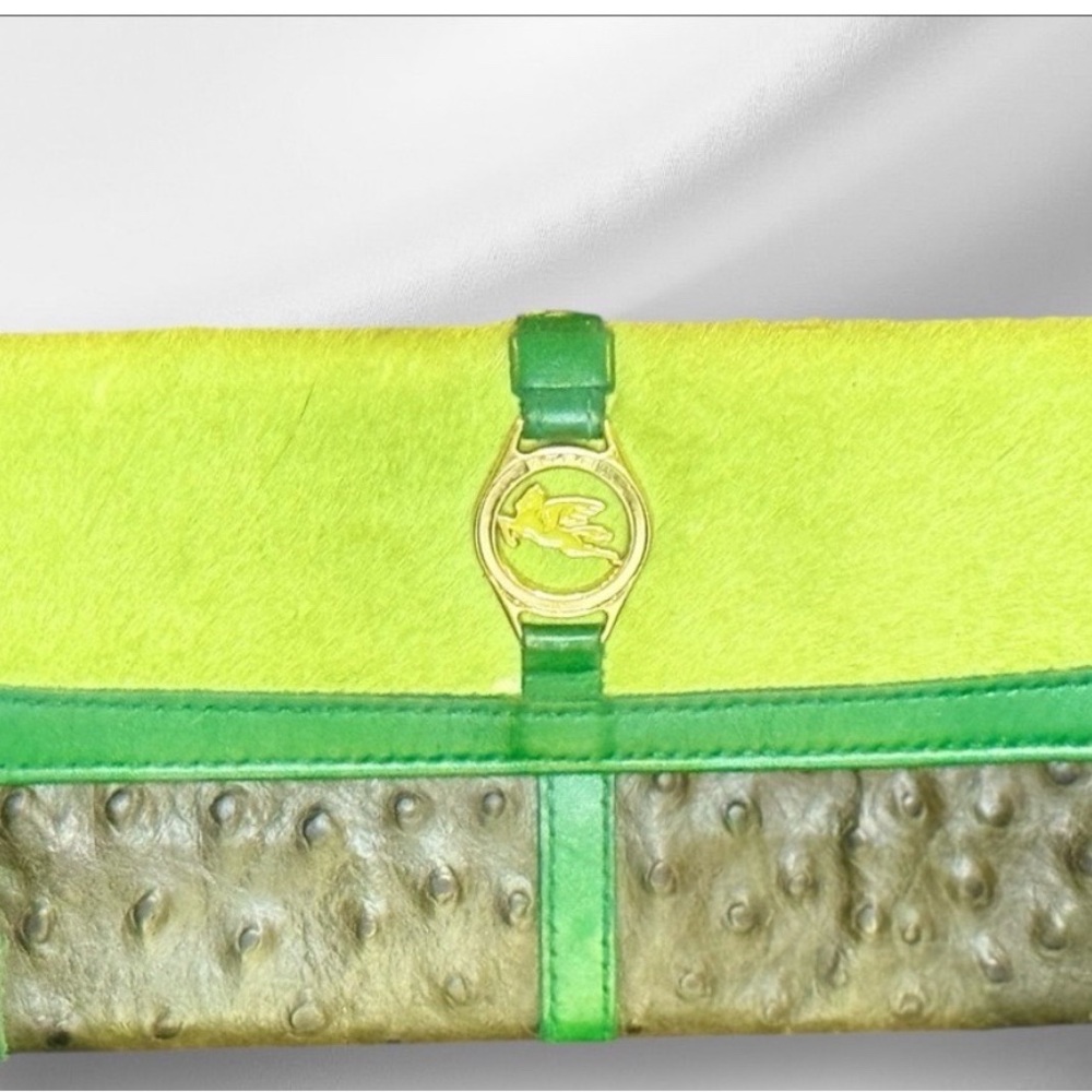 Etro Vibrant Green and Yellow Clutch/crossbody